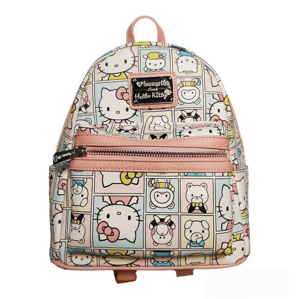 Loungefly Hello Kitty Sanrio Portraits Pastel backpack RARE OG HEART LOGO